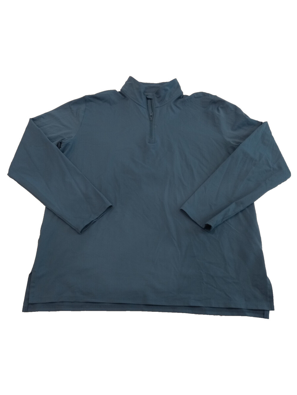 Under Armour Pullover Mens XL Blue 1/4 Zip Loose Fit Side Slit Mock Neck